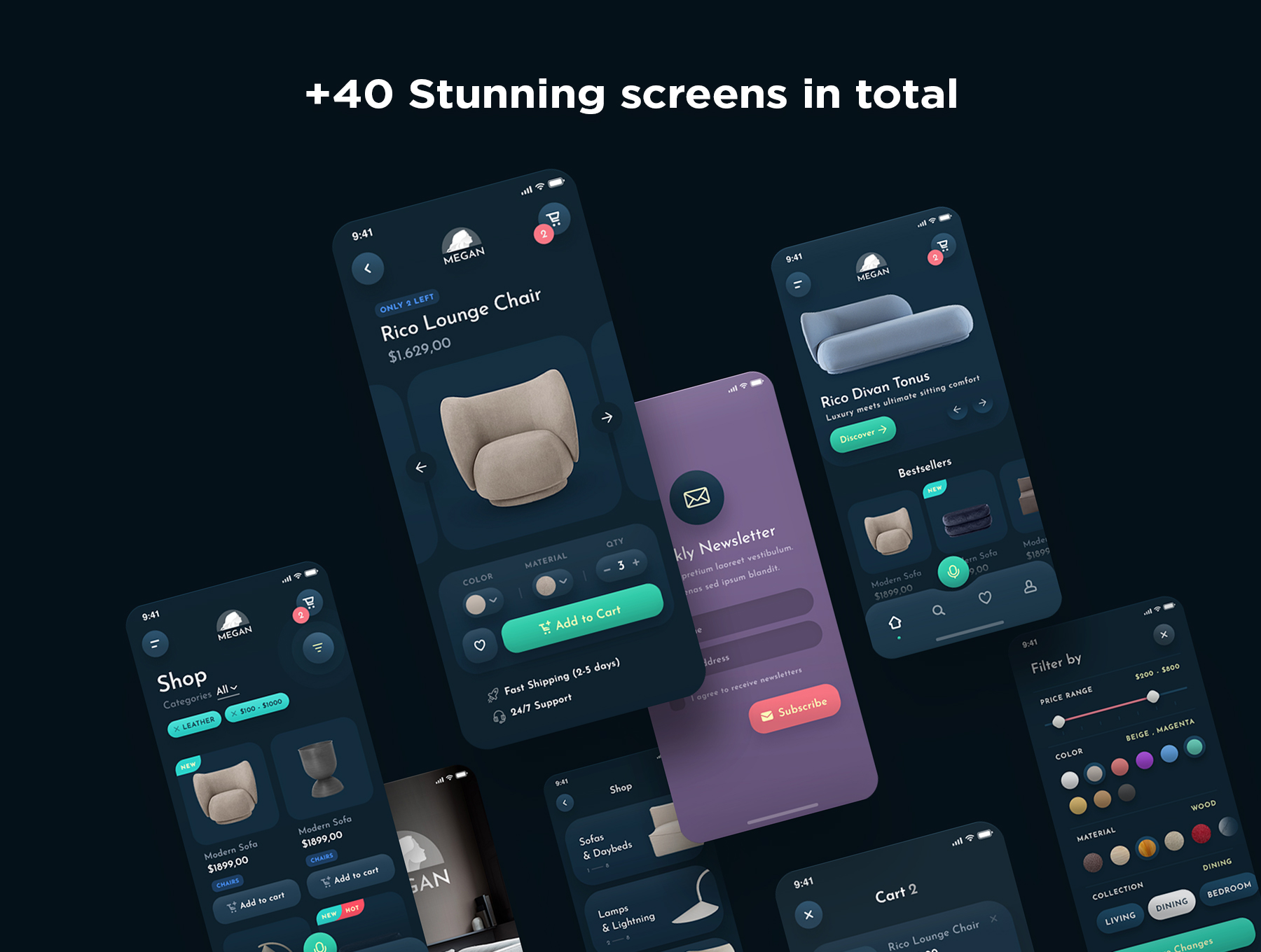 Megan Mobile UI Kit