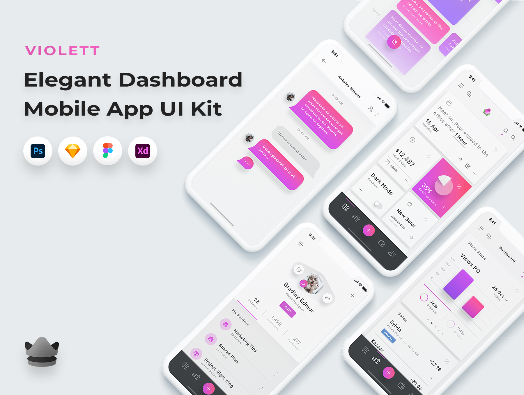 Violett Mobile UI Kit