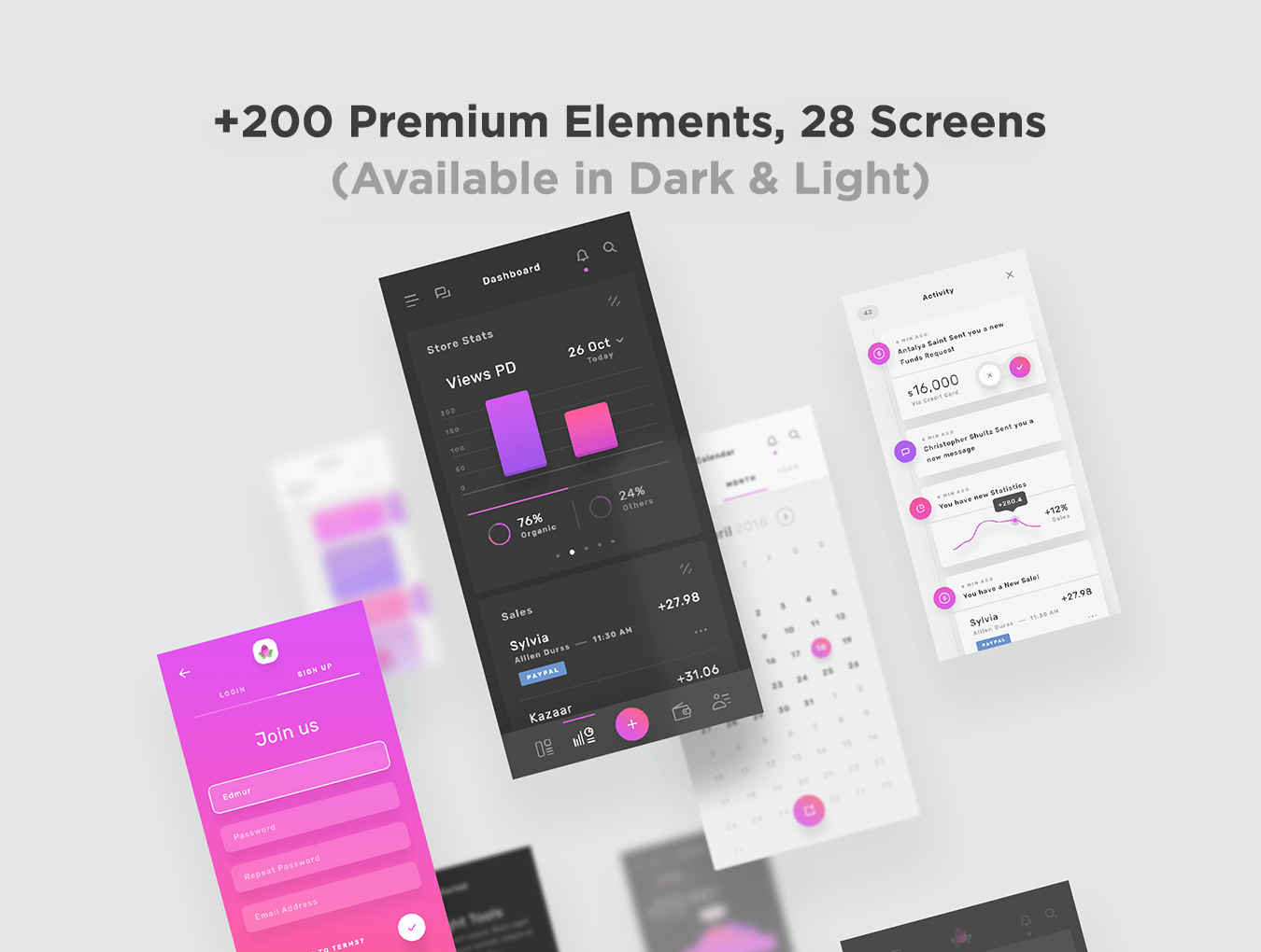 Violett Mobile UI Kit